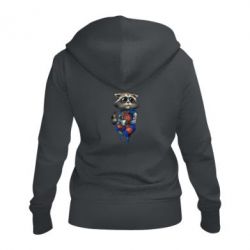 Жіноче худі на блискавці Єнот Ракета і Грут - PrintSalon