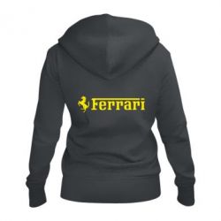 Женское худи на молнии Ferrari - PrintSalon