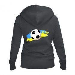 Женское худи на молнии Football of Ukraine