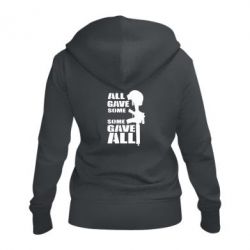 Женское худи на молнии Gave All - PrintSalon