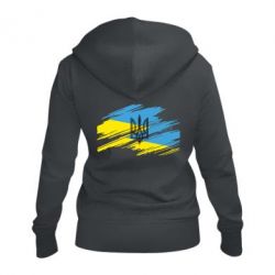 Жіноче худі на блискавці Герб на прапорі надає рваній - PrintSalon