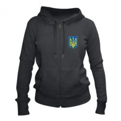 Женское худи на молнии Герб неньки-України - PrintSalon