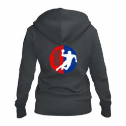 Жіноче худі на блискавці Handball Logo
