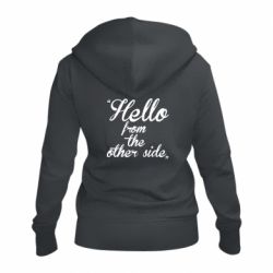 Женское худи на молнии Hello from the other side - PrintSalon