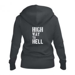 Жіноче худі на блискавці High way to hell - PrintSalon