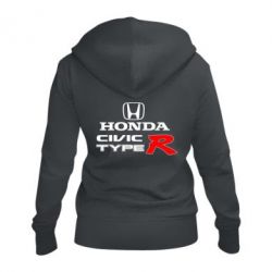 Женское худи на молнии Honda Civic Type R - PrintSalon