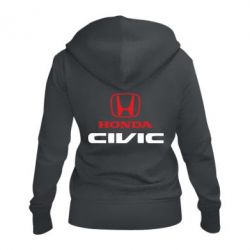 Женское худи на молнии Honda Civic - PrintSalon