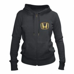 Женское худи на молнии Honda Gold Logo - PrintSalon