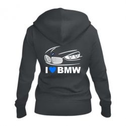 Женское худи на молнии I love BMW 2 - PrintSalon
