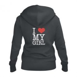 Женское худи на молнии I love my girl - PrintSalon