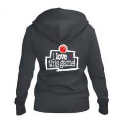 Женское худи на молнии I love this Game - PrintSalon