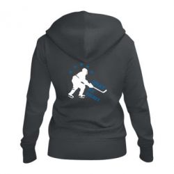 Жіноче худі на блискавці I play hockey