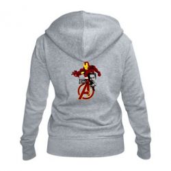 Женское худи на молнии Iron Man-Tony Stark - PrintSalon