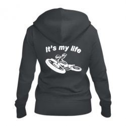 Женское худи на молнии It's my moto life - PrintSalon