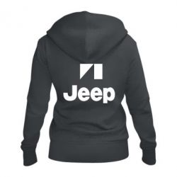 Женское худи на молнии Jeep Logo - PrintSalon