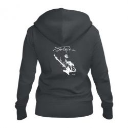 Женское худи на молнии Jimi Hendrix афтограф - PrintSalon