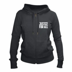 Женское худи на молнии Justice for all - PrintSalon