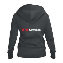Женское худи на молнии Kawasaki Logo - PrintSalon
