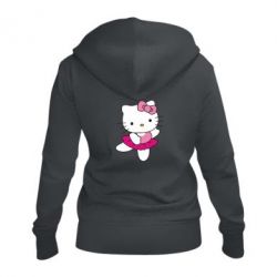 Женское худи на молнии Kitty балярина - PrintSalon