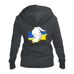 Женское худи на молнии Kozak zahisnik-PrintSalon Женское худи на молнии Kozak zahisnik