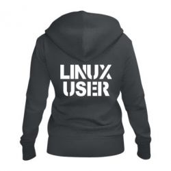 Женское худи на молнии Linux User - PrintSalon