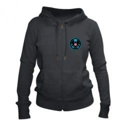 Женское худи на молнии Логотип Щита - PrintSalon