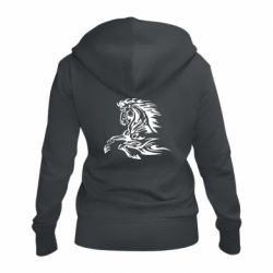 Женское худи на молнии Лошадь - PrintSalon