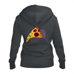 Женское худи на молнии Love Pizza 2 - PrintSalon