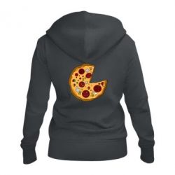 Женское худи на молнии Love Pizza - PrintSalon