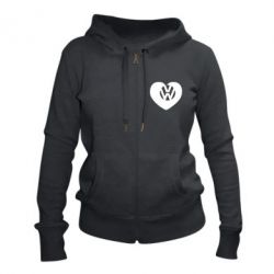 Женское худи на молнии Love Volkswagen - PrintSalon