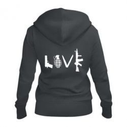 Женское худи на молнии Love (weapon) - PrintSalon