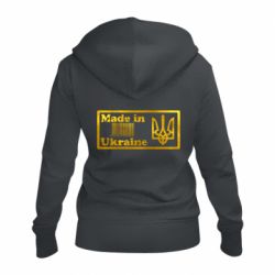 Женская толстовка на молнии Made in Ukraine штрих-код Голограмма - PrintSalon