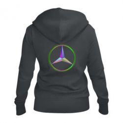 Женское худи на молнии Mercedes Logo Art - PrintSalon