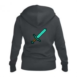 Женское худи на молнии Minecraft меч - PrintSalon