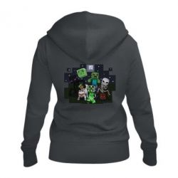 Женское худи на молнии Minecraft Party - PrintSalon