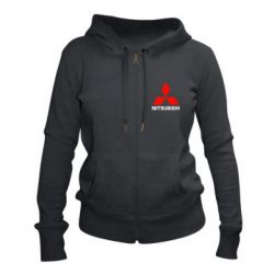 Женское худи на молнии Mitsubishi small - PrintSalon