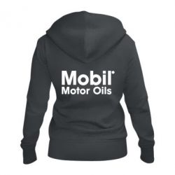 Женское худи на молнии Mobil Motor Oils - PrintSalon