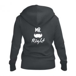 Женское худи на молнии Mr. right - PrintSalon