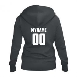 Женское худи на молнии My name American - PrintSalon