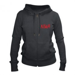 Женское худи на молнии N.W.A Logo - PrintSalon