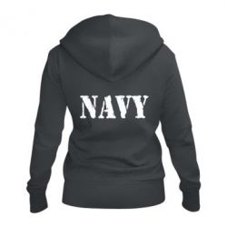 Женское худи на молнии NAVY - PrintSalon