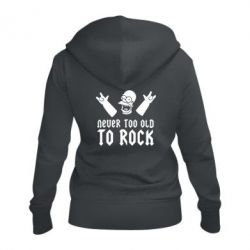 Женское худи на молнии Never old to rock (Gomer) - PrintSalon