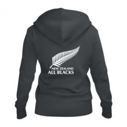 Жіноче худі на блискавці new zealand all blacks