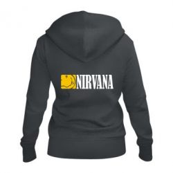 Женское худи на молнии Nirvana смайл - PrintSalon
