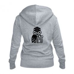 Женское худи на молнии Owl Lawyer - PrintSalon