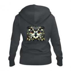 Женское худи на молнии Owl Vector - PrintSalon
