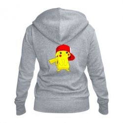 Женское худи на молнии Pikachu in a cap