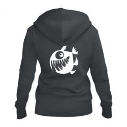 Женское худи на молнии Пиранья - PrintSalon