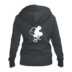 Женское худи на молнии Поцелуй мышек (м)