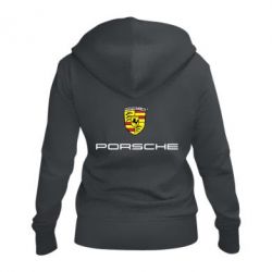Женское худи на молнии Porsche - PrintSalon